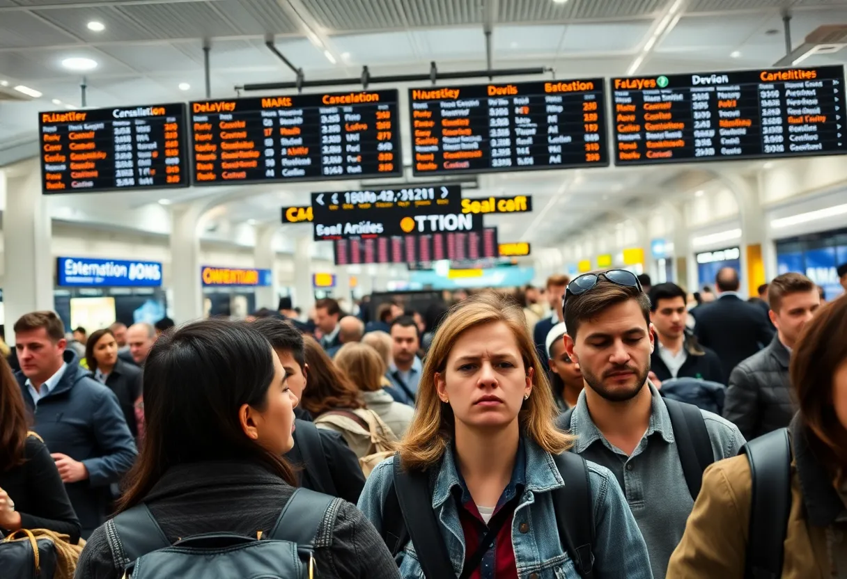 Passengers experiencing delays at Jacksonville International Airport