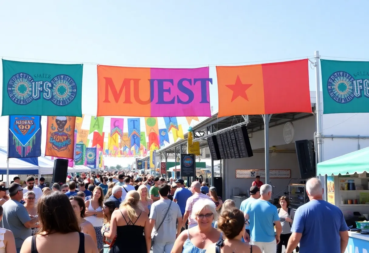 Crowd enjoying the Jacksonville Beach Music Festival at Seawalk Pavilion.