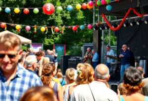 Crowd enjoying music at the Jacksonville Jazz Festival
