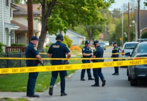 Police investigating a shooting scene in Jacksonville neighborhood