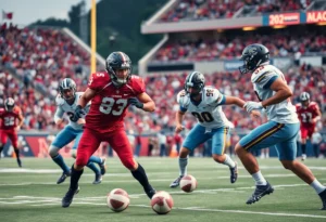 Jacksonville Jaguars players in a game, emphasizing teamwork and strategy.