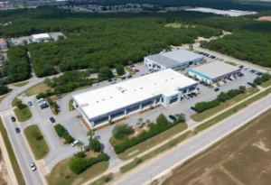 Aerial view of O'Steen Automotive's new property in St. Johns County.