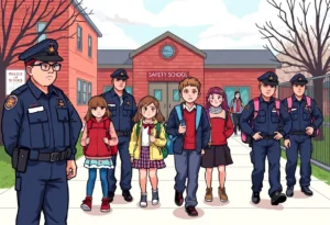 Police officers at school responding to firearm incident