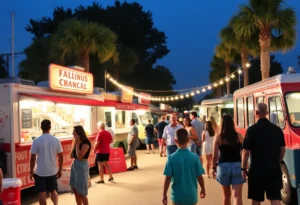 Community event in Palm Coast featuring food trucks and local vendors