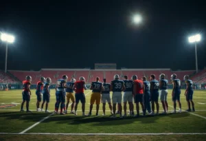 Trevor Lawrence on the field with teammates during a game