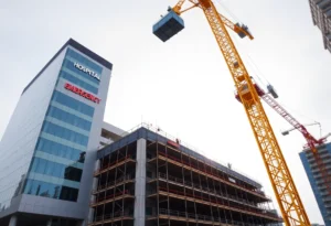 Construction site of UF Health Jacksonville's expanded trauma center