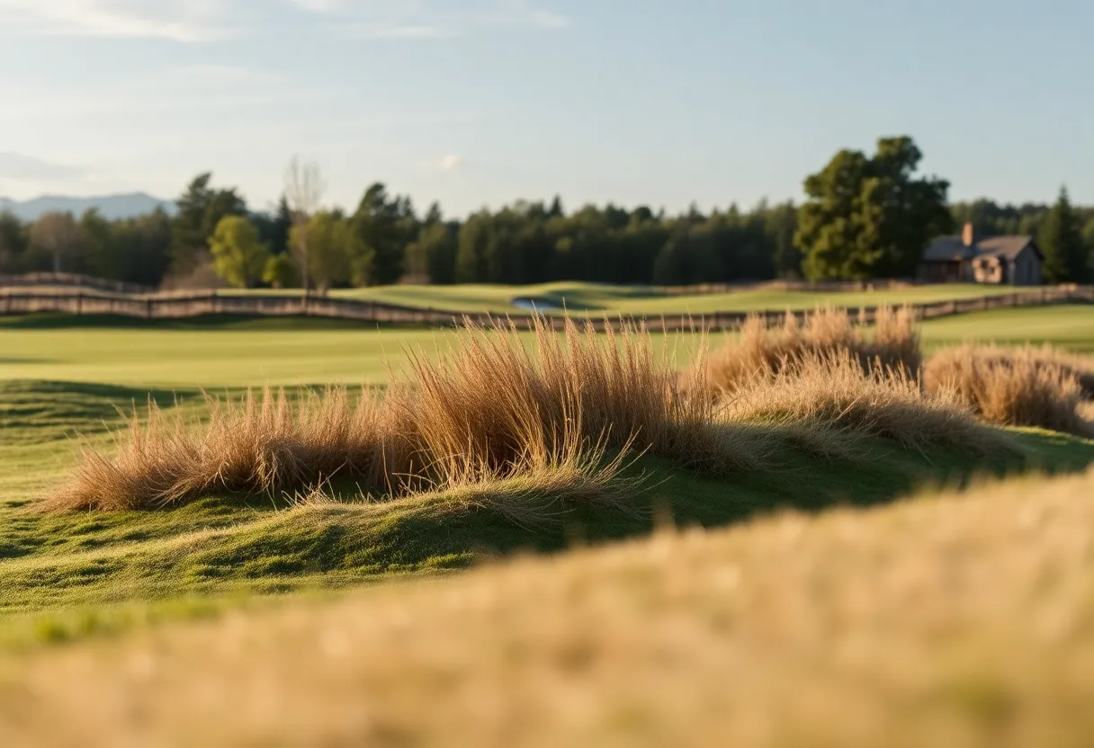 Close up of a beautiful golf course