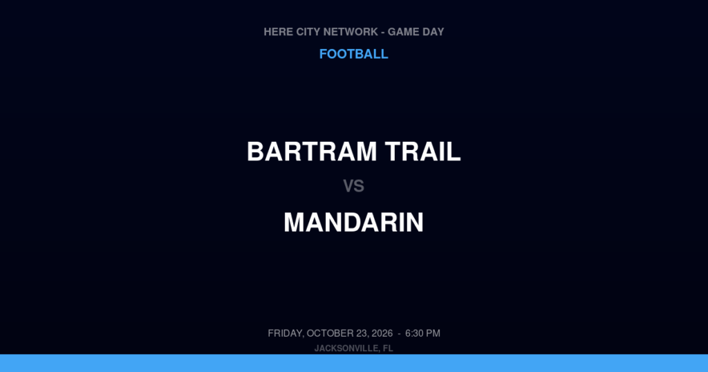 Bartram Trail vs. Mandarin — Football Game Day — Jacksonville, FL — Oct 23, 2026