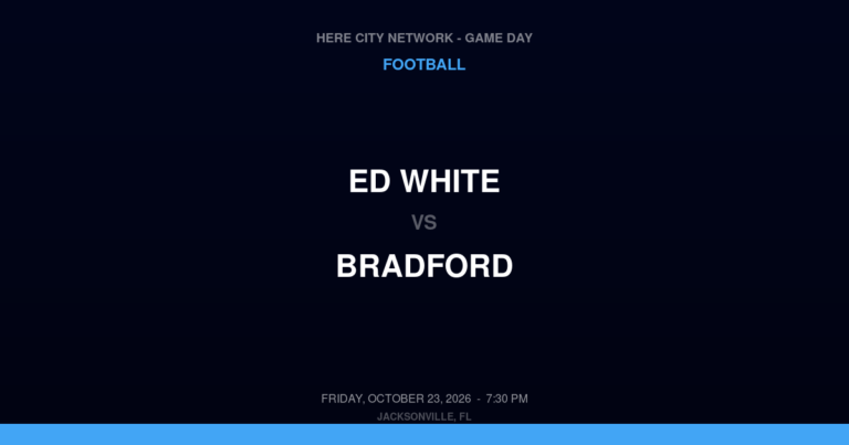 ED White vs. Bradford — Football Game Day — Starke, FL — Oct 23, 2026