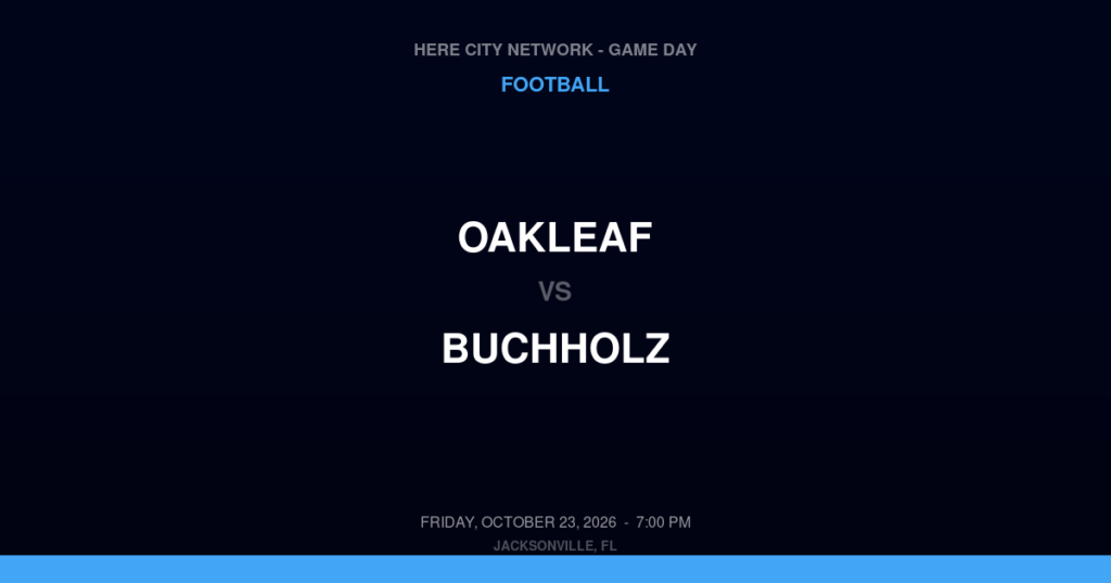 Oakleaf vs. Buchholz — Football Game Day — Gainesville, FL — Oct 23, 2026