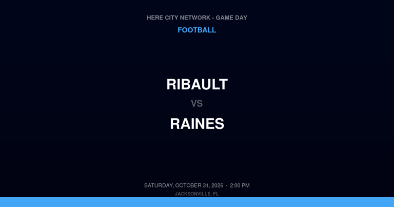 Ribault vs. Raines — Football Game Day — Jacksonville, FL — Oct 31, 2026