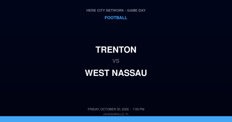 Trenton vs. West Nassau — Football Game Day — Callahan, FL — Oct 30, 2026