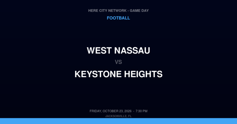 West Nassau vs. Keystone Heights — Football Game Day — Keystone Heights, FL — Oct 23, 2026