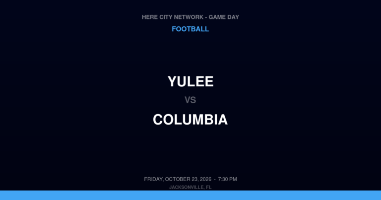 Yulee vs. Columbia — Football Game Day — Lake City, FL — Oct 23, 2026