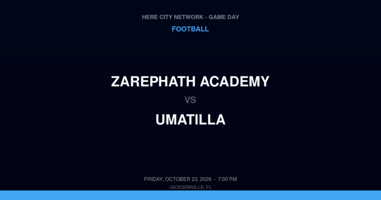 Zarephath Academy vs. Umatilla — Football Game Day — Umatilla, FL — Oct 23, 2026